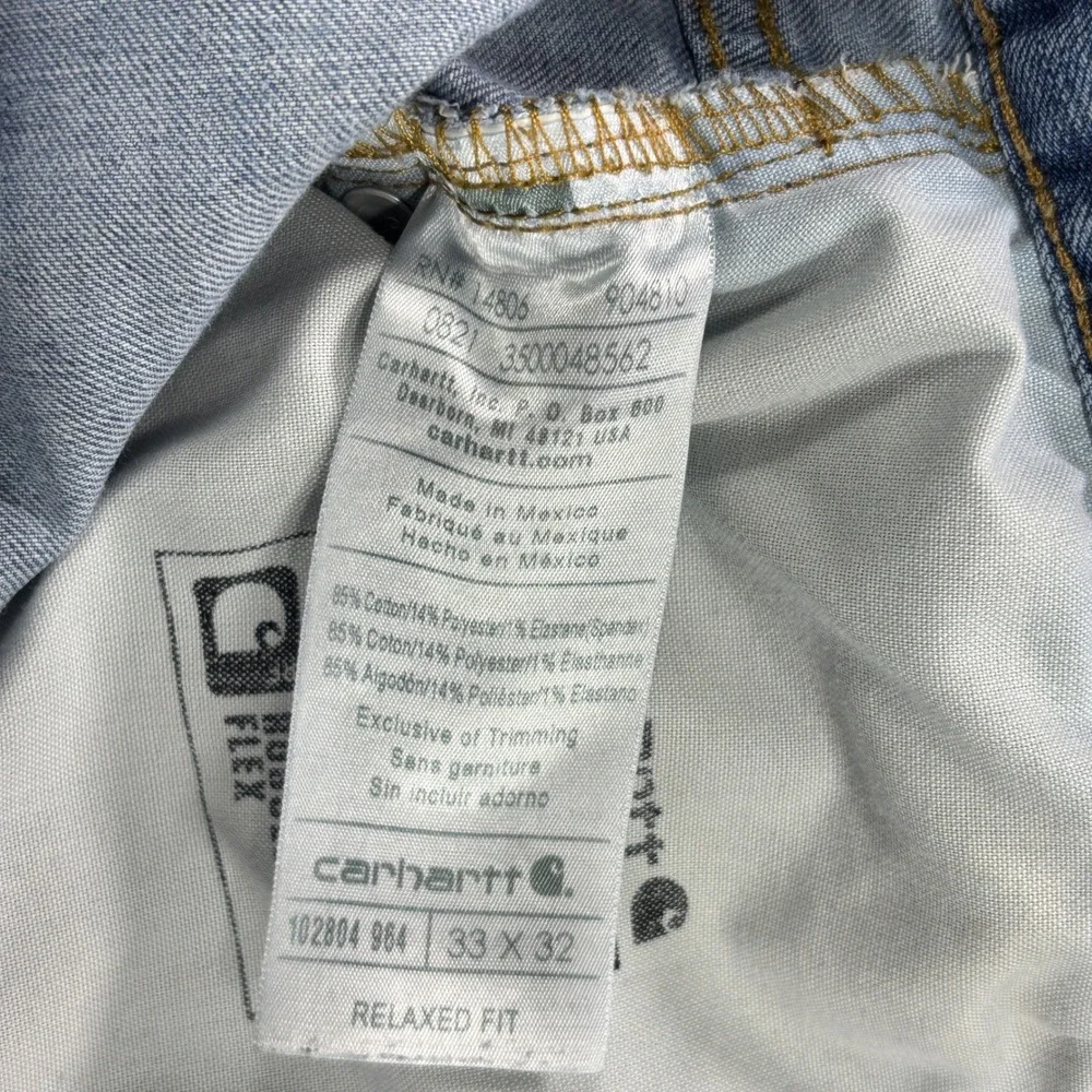 Vintage Carhartt Distressed Light Wash Patina Raw Hem Jeans